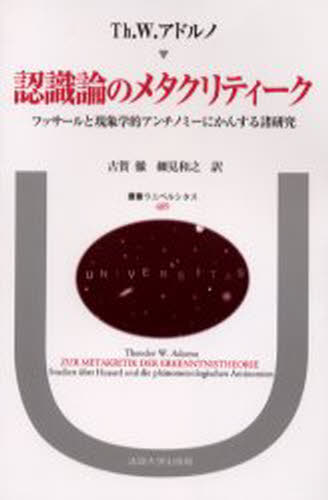 認識論のメタクリティーク フッサールと現象学的アンチノミーにかんする諸研究