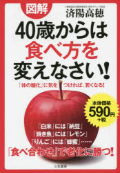 済陽高穂／著本詳しい納期他、ご注文時はご利用案内・返品のページをご確認ください出版社名三笠書房出版年月2015年06月サイズ127P 21cmISBNコード9784837925941生活 健康法 健康法商品説明図解40歳からは食べ方を変えなさい!ズカイ ヨンジツサイ カラ ワ タベカタ オ カエナサイ※ページ内の情報は告知なく変更になることがあります。あらかじめご了承ください登録日2015/06/06