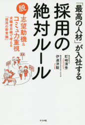 釘崎清秀／著 伊達洋駆／著本詳しい納期他、ご注文時はご利用案内・返品のページをご確認ください出版社名ナツメ社出版年月2019年04月サイズ247P 19cmISBNコード9784816366093経営 経営管理 人事商品説明「最高の人材」が入社する採用の絶対ルール 脱志望動機＆コミュ力重視 求職者目線で考える「採用の新常識」サイコウ ノ ジンザイ ガ ニユウシヤ スル サイヨウ ノ ゼツタイ ル-ル ダツ シボウ ドウキ アンド コミユリヨク ジユウシ キユウシヨクシヤ メセン デ カンガエル サイヨウ ノ シンジヨウシキ※ページ内の情報は告知なく変更になることがあります。あらかじめご了承ください登録日2019/03/13