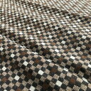 【Gurun marche'黒柿色×濡羽色市松】 約145cm×約50cm 50cm単位カット販売 温かい 国産 尾州 ハンドメイド 手作り 縫製 羊 素材 ...