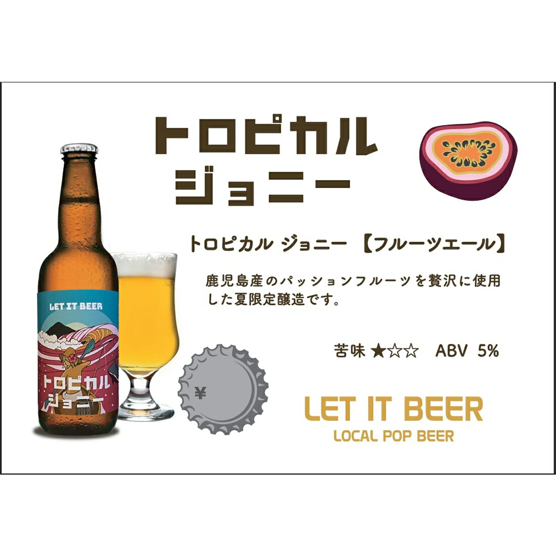 送料無料 鹿屋産クラフトビール おまかせセット LET IT BEER 飲料 お酒 ビール 果物 プレゼント 贈り物
