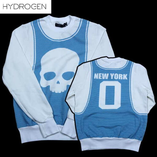 ハイドロゲン HYDROGEN メンズ トップス スウェット トレーナー スカルロプリント付スウェット ブルー/ホワイト 色違いもあり 124008 FELPAGIROCOLLONBA BIANCO/CELESTE 13S (R29400/R14700)【送料無料】【smtb-TK】 ハイドロゲン HYDROGEN メンズ トップス スウェット トレーナー スカルロプリント付スウェット ブルー/ホワイト 色違いもあり 124008 FELPAGIROCOLLONBA BIANCO/CELESTE 13S (R29400/R14700)【送料無料】【smtb-TK】