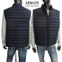 エンポリオ・アルマーニ アルマーニコレッツォーニ ARMANI COLLEZIONI メンズ アウター ジャケット ダウンベスト リバーシブル可 裏地ドット柄・ロゴ刻印ジップ付ダウンベスト LCJ61W LCW69 428 13S (R69800) 【送料無料】【smtb-TK】