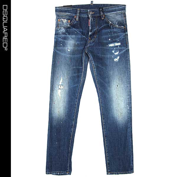 ディースクエアード DSQUARED2 メンズ パンツ ボトムス デニム ロゴ COOL GUY JEAN クールガイ クラッシュ加工・ロゴパッチ付クラッシュデニムダメージ加工デニム S74LA0494 S30309 089 13S 【送料無料】【smtb-TK】