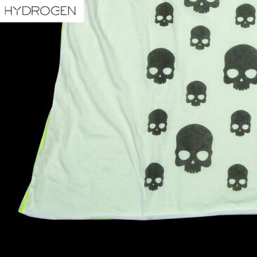 ハイドロゲン HYDROGEN レディース スカル カットソー 半袖 Tシャツ ホワイト イエロー 121104 OVERSKULL BIANCO/GIALLO 13S【送料無料】【smtb-TK】