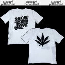 ルシアンペラフィネ lucien pellat-finet レディース トップス Tシャツ 半袖 ロゴ ランゲージ/ヘンプリーフプリントTシャツ ホワイト EV...