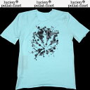 ルシアンペラフィネ lucien pellat-finet レディース トップス Tシャツ 半袖 ロゴ スモッグカモ柄ヘンプリーフロゴプリント付Tシャツ ターコ...