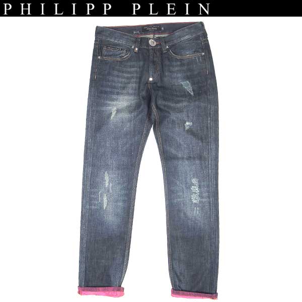 乐天商城 - フィリッププレイン PHILIPP PLEIN メンズ クラッシュ ジーンズ デニム インディゴブルー SS13 HM5070 14MB 13S (R69900)【送料無料】【smtb-TK】
