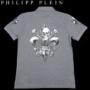 フィリッププレイン PHILIPP PLEIN メンズトップス ナイト 半袖 ポロシャツ スカル グレーHM9801 10 13S (R49900)【送料無料】【smtb-TK】