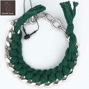 GEISHA LOVE ゲイシャ ラブ チェーン ブレスレット バングル SILVER/GREEN 13S (R9450)