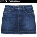 ドルチェ＆ガッバーナ DOLCE GABBANA ドルガバ レディース パンツ ボトムス スカート ドルガバロゴメタルプレート付きデニムミニスカート インディゴブルー 青 F4O40D G868H B3895 13S (R41160/R38800)【送料無料】【smtb-TK】