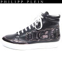 フィリッププレイン PHILIPP PLEIN メンズ 靴 シューズ スニーカー ハイカット PHILIPP PLEINロゴワッペン付きハイカットスニーカー ブ...