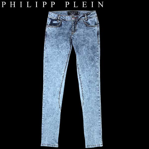 フィリッププレイン PHILIPP PLEIN レディース パンツ ボトムス ジーンズ ジーパン ロゴ ウォッシュドブルー・スカルロゴ付レザーロゴパッチ付き・スーパースリムフィットデニム WP13 CW560004 0721 13A (R88800)【送料無料】【smtb-TK】