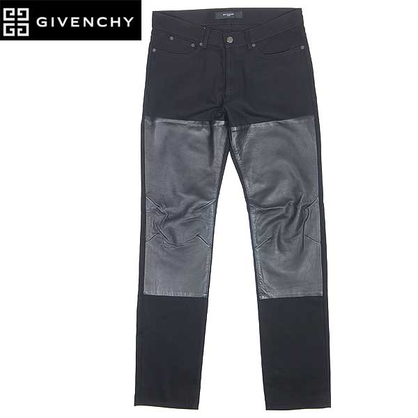 ジバンシー GIVENCHY メンズ パンツ ボトムス シープスキン切り替えしコットンパンツ ブラック 5614 475 001 13A (R98000)【送料無料】【smtb-TK】