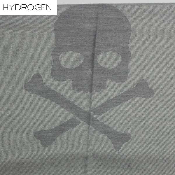 ハイドロゲン HYDROGEN メンズ 小物 ストール マフラー ユニセックス可 スカルロゴ付きウールマフラー グレー 133301 GRIGIO 009 13A【送料無料】【smtb-TK】