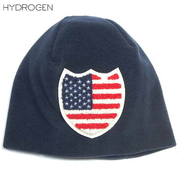 ハイドロゲン HYDROGEN ユニセックス アメリカ国旗 ニット帽子 ニットキャップ ネイビー フリース 紺 138013 BLUENAVY 278 13A　(R12600)