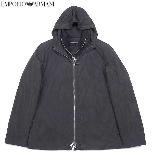 エンポリオアルマーニ EMPORIO ARMANI メンズ アウター ジャケット ロゴ インナージップ・フーデッドジャケット ブラック M1B370 M1501 999 13A (R108000) 【送料無料】【smtb-TK】