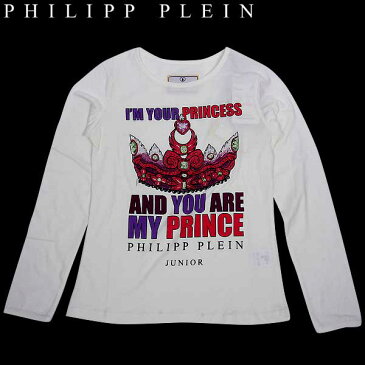 フィリッププレイン PHILIPP PLEIN レディース ラインストーン デコレーション ロング Tシャツ カットソー ホワイト KG622002 01 13A (R40900)【送料無料】【smtb-TK】