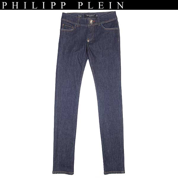 フィリッププレイン PHILIPP PLEIN レディース パンツ ボトムス デニム PPロゴ・ポケットラインストーンスカルロゴ付スリムフィットデニム CW560003 14BM 13A (R109900)