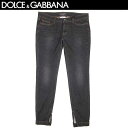 ドルチェ&ガッバーナ DOLCE&GABBANAドルガバ レディース ボトムス デニム ジーンズ スキニーデニム 裾ファスナー ローライズ ドルガバロゴメタルプ...