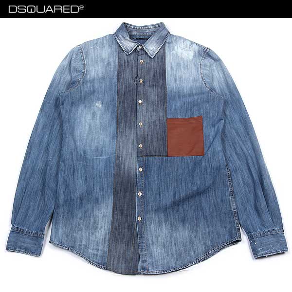 ディースクエアード DSQUARED2 メンズ ダンガリー シャツ デニム S74DL0599 S30114 470 14S (R75800)【送料無料】【smtb-TK】