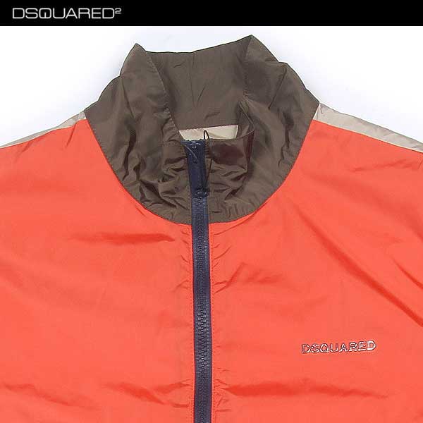 ディースクエアード DSQUARED2 メンズ アウター ジャケット 生地切り替えしデザイン・DSQUARED2ロゴプレート付きナイロンジャケット オレンジ S74AM0444 S42612 962 14S (R88800)【送料無料】【smtb-TK】