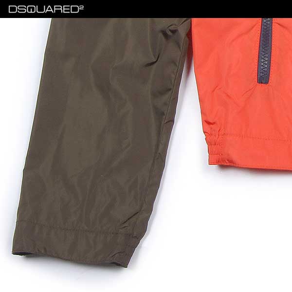 ディースクエアード DSQUARED2 メンズ アウター ジャケット 生地切り替えしデザイン・DSQUARED2ロゴプレート付きナイロンジャケット オレンジ S74AM0444 S42612 962 14S (R88800)【送料無料】【smtb-TK】