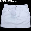 ドルチェ&ガッバーナ DOLCE&GABBANA レディース ボトムス ホワイトデニム ミニスカート F4T63D G8912 W0111 14S (R4880...