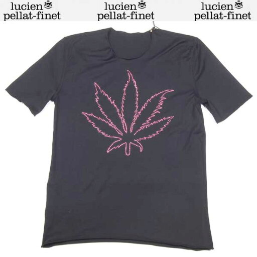 ルシアンペラフィネ lucien pellat-finet レディース トップス Tシャツ 半袖 ロゴ ピンクラインストーンヘンプ リーフロゴ付Tシャツ EVF 1611 BLACK/PINK CRYSTAL OUTLINE 14S (R48762)【送料無料】【smtb-TK】 ルシアンペラフィネ lucien pellat-finet レディース トップス Tシャツ 半袖 ロゴ ピンクラインストーンヘンプ リーフロゴ付Tシャツ EVF 1611 BLACK/PINK CRYSTAL OUTLINE 14S (R48762)【送料無料】【smtb-TK】