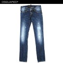 ディースクエアード DSQUARED2 レディース パンツ ボトムス デニム クラッシュ加工スリムデニムパンツ ネイビー S72LA0585 S30309 47...