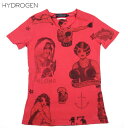 ハイドロゲン HYDROGEN レディース トップス インナー カットソー 半袖Tシャツ クルーネックプリントTシャツ ピンク 141047 679 DB14S【送料無料】【smtb-TK】