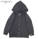 ハイドロゲン HYDROGEN キッズ 子供服 アウター パーカー ジップアップパーカー 刺繍Hロゴ入りジップアップパーカー ブラック 黒 156022 007...