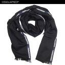 ディースクエアード DSQUARED2 メンズ 小物 ストール マフラー ディースクロゴライン入りウールシルクストール ユニセックス可 ブラック 黒 SC200...