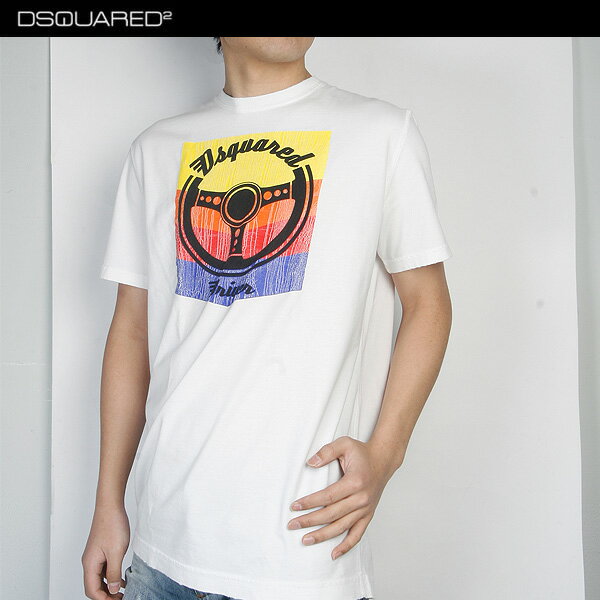 ディースクエアード DSQUARED2 メンズ トップス Tシャツ 半袖 ロゴ マルチカラー・ハンドル/DSQUAREDロゴプリント付Tシャツ S74GC0659-S20694-010 【送料無料】【smtb-TK】