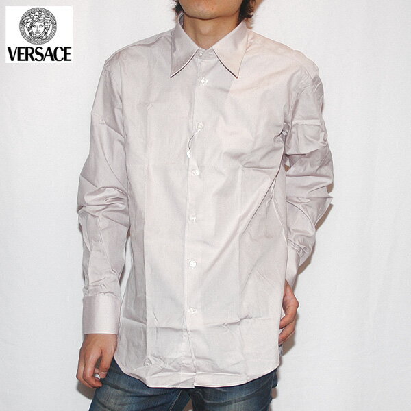 樂天商城 - ヴェルサーチ VERSACE メンズ トップス インナー 長袖 ドレスシャツ ワイシャツ レギュラーカラー グレー 灰色 GB11F1 4Y300 111【送料無料】【smtb-TK】
