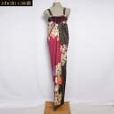 クラスロベルトカバリ Class Roberto Cavalli レディース ドレス ワンピース 小紋柄 花柄 ボーダー 総柄レース細工ロングドレス ブラック/...