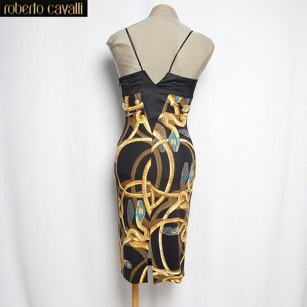 クラスロベルトカバリ Class Roberto Cavalli レディース トップス ドレス ワンピース ロングドレス スリット入り ブラック 黒 10P CD 532 V02 VESTITO JERSEY (R100800) 【送料無料】【smtb-TK】 guts-10001447 ガッツ ブランドショップ サンプル画像3