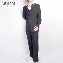 アルマーニ コレッツォーニ ARMANI COLLEZIONI メンズ スーツ セットアップ フラップポケット ノッチドラペル3つボタンジャケットスーツ ブラック 黒 2B83EM M1366【送料無料】【smtb-TK】