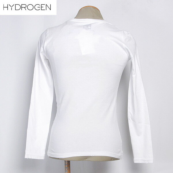 ハイドロゲン HYDROGEN レディース トップス インナー カットソー ロングTシャツ ロンT 長袖 パイレーツスカルロゴ ホワイト 白 0B41040F1 BIG LOGO 12A