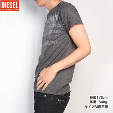 【サイズL】ディーゼル DIESEL メンズ Tシャツ 半袖 00CGG4-00NHP-900 (R7682) グレー