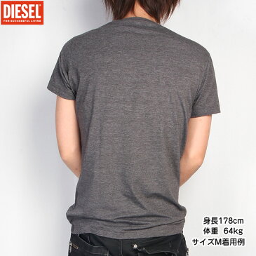 【サイズL】ディーゼル DIESEL メンズ Tシャツ 半袖 00CGG4-00NHP-900 (R7682) グレー