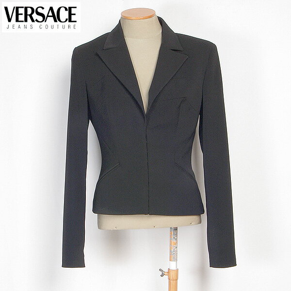 乐天商城 - ヴェルサーチジーンズ VERSACE JEANS レディース アウター ジャケット テーラードジャケット セミピークドラペルテーラードジャケット ブラック 黒 HV8500 24095 900 GIACCA (R73800)【送料無料】【smtb-TK】
