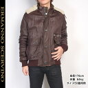 シェルビーノ・ストリート SCERVINO Street メンズ アウター ジャケット レザージャケット M-65タイプレザージャケット フード取り外し可能 イ...