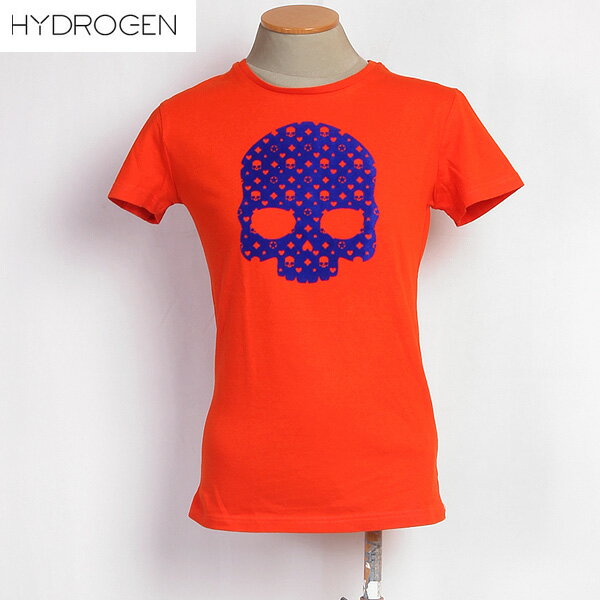 ハイドロゲン HYDROGEN レディース トップス インナー カットソー Tシャツ 半袖Tシャツ クルーネック モノグラムスカルロゴ レッド 赤 0B51300C3 (R11700)