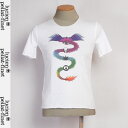 ルシアンペラフィネ lucien pellat-finet レディース トップス Tシャツ 半袖 ロゴ マルチロゴ・レインボー昇り龍ロゴプリントTシャツ EVF...
