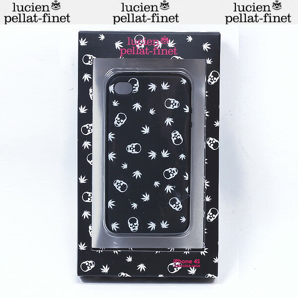 ルシアンペラフィネ lucien pellat-finet メンズ 小物 スマホケース iPHONEケース ロゴ ユニセックス可 総柄モノグラムロゴ付iPhone4/4S専用アイフォンケース DIA01 (R5250)