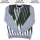 ルシアンペラフィネ lucien pellat-finet メンズ トップス ニット セーター ロゴ 表地柄デザイン・バックスカルロゴ付カシミヤライトニット A...