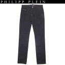 フィリッププレイン PHILIPP PLEIN メンズ パンツ ボトムス ロゴ メタルロゴプレート/レザーロゴパッチ付ブラックデニムパンツ army PPH 13M5152 2BP (R59800)【送料無料】【smtb-TK】(4)