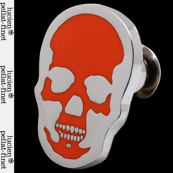 ルシアンペラフィネ lucien pellat-finet メンズ 小物 アクセサリー ラベルピン ロゴ ユニセックス可 オレンジスカルロゴラベルピン AB60...