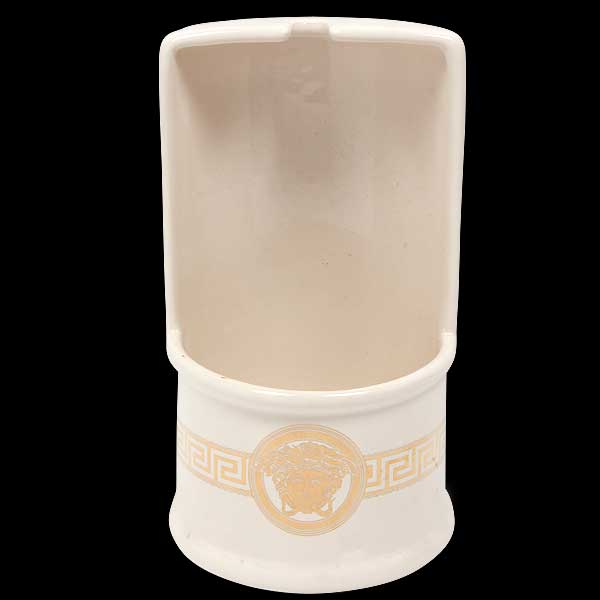 アウラ AHURA ヴェルサーチ メデューサ トイレブラシ立て アイボリー/ゴールド 【送料無料】【smtb-TK】